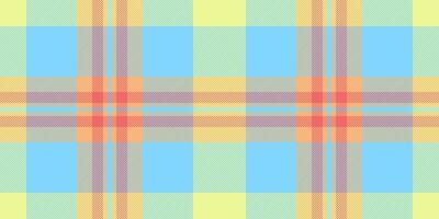 Yuletide plaid check background, stylish textile pattern seamless. Mockup fabric tartan texture in cyan and lime colors. vector
