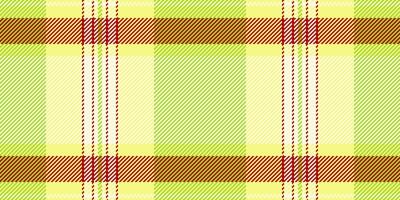 Classic textile fabric pattern, subtle tartan texture check. Filigree seamless plaid background in lime and light yellow colors. vector
