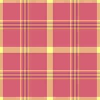 Online texture tartan plaid, cute check pattern fabric. Discount background seamless textile in red and orange colors. vector