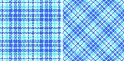 Seamless texture background of check textile with a fabric pattern tartan plaid. Set in neon colors for pillow arrangement on bed. vector