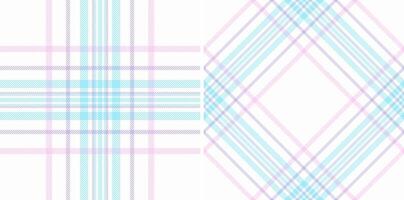 Plaid pattern of seamless textile fabric with a texture background tartan check. Set in light colors of new year celebration ideas. vector