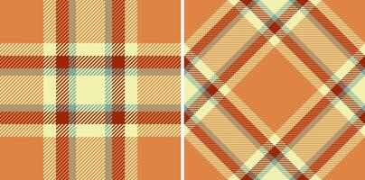 Seamless pattern of texture textile plaid with a fabric tartan check background. Set in christmas colors for slim skirt fashion. vector