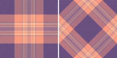 Tartan pattern check of textile texture background with a fabric seamless plaid. Set in skin colors. Stylish outfits for the family. vector