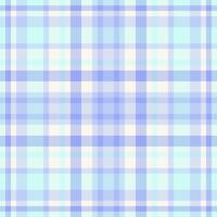 Sewing fabric plaid tartan, machinery texture seamless background. Intricate check textile pattern in light and sea shell colors. vector