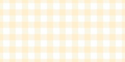 Exotic texture check pattern, drapery plaid background seamless. Neat tartan fabric textile in blanched almond and white colors. vector