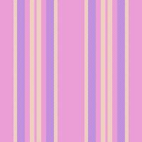 Ethnic textile vertical pattern, tablecloth texture stripe. Relax background lines seamless fabric in light and pink colors. vector