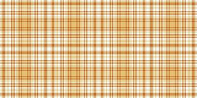 Package check texture fabric, sparse tartan textile background. Unique seamless pattern plaid in orange and light colors. vector
