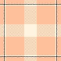Empty pattern tartan, festival texture fabric plaid. Customize seamless textile background check in orange and cornsilk colors. vector