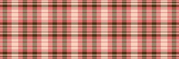 Slim pattern seamless, glen fabric textile texture. Satin tartan plaid background check in red and light colors. vector