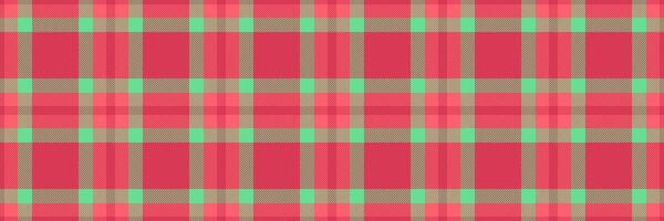 Content fabric pattern seamless, november texture textile background. Rural plaid check tartan in red and green colors. vector