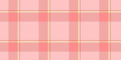 Designer textile pattern tartan, cutout fabric seamless texture. Usa background plaid check in light and tulip colors. vector