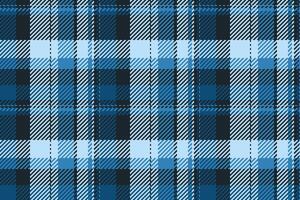 Equal seamless tartan plaid, silky textile check. Mid texture fabric pattern background in cyan and dark colors. vector