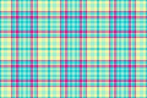 Merry christmas texture background check, colorful tartan seamless plaid. Slim pattern textile fabric in cyan and mint colors. vector