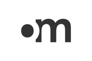 OM creative geometric initial based modern and minimal logo. Letter o m trendy fonts. vector
