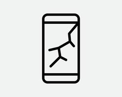 Scratched surface icon. Scratch resistant sign. Broken screen symbol. vector