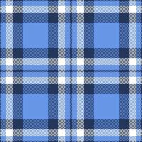 Plaid seamless pattern in blue. Check fabric texture. textile print. vector