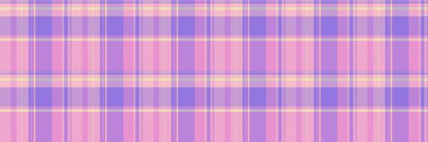Graphical background check textile, artistic texture plaid seamless. Random fabric pattern tartan in pink and indigo colors. vector