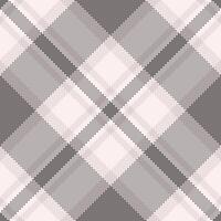 Simple plaid pattern background, mesh check textile . Party tartan texture fabric seamless in grey and sea shell colors. vector