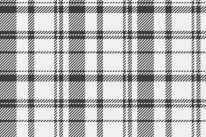 1950s textile background seamless, rough texture fabric pattern. Podium tartan plaid check in white and grey colors. vector