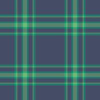 Layered pattern plaid fabric, customize seamless check textile. Style background texture tartan in teal and green colors. vector