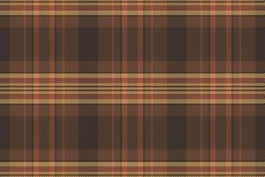 Direct background check seamless, various texture fabric tartan. French pattern textile plaid in orange and dark colors. vector