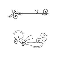 Luxury frames, borders and corners with ornate swirls vector