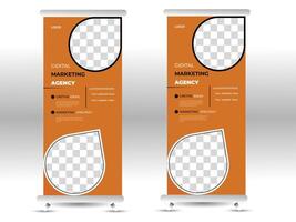 Roll up banner ,standee template, standee vector
