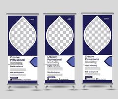 Roll up banner,banner vertical, layout vector