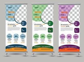 Rollup banner design,modern rollup banner design design,rollup banner template. vector