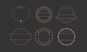 Elegant Minimalist Line Art Badges vector