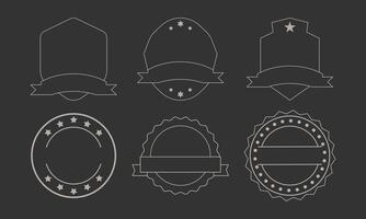 Minimalist Line Art Badge Collection vector