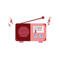 Radio icon. Flat color design. Radio illustration. illustration of radio icon in list style. Radio design elements that are suitable for user interface design in application vector