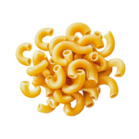 Bright uncooked elbow macaroni close-up png