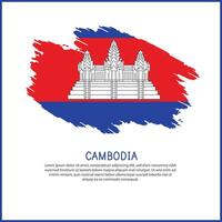 a poster with the word Cambodia be on it vector