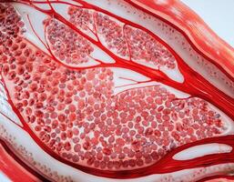 Human Artery Cross Section with Red Blood Cells photo