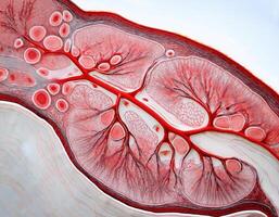 Human Artery Cross Section with Red Blood Cells photo