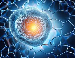 Human Cell Genetic Structure Close Up photo