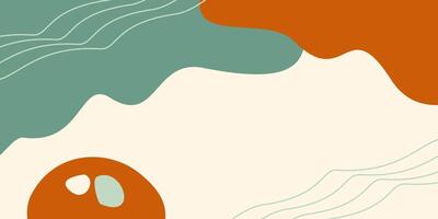 autumn background abstract shapes, wave pattern with empty space for text. template for banner, poster, social media, web. vector