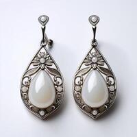 Exquisite Shell and Pearl Drop Earrings photo