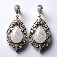 Exquisite Shell and Pearl Drop Earrings photo