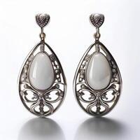 Exquisite Shell and Pearl Drop Earrings photo