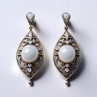 Exquisite Shell and Pearl Drop Earrings photo