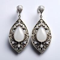 Exquisite Shell and Pearl Drop Earrings photo