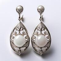 Exquisite Shell and Pearl Drop Earrings photo