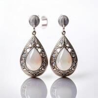 Exquisite Shell and Pearl Drop Earrings photo