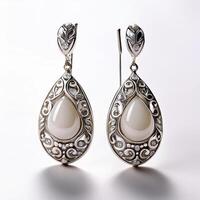 Exquisite Shell and Pearl Drop Earrings photo