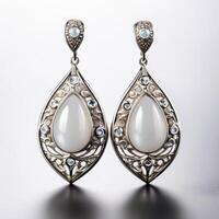 Exquisite Shell and Pearl Drop Earrings photo