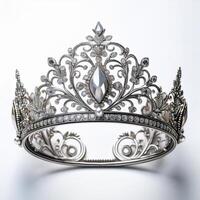 Exquisite Silver Crystal Tiara photo