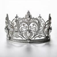 Exquisite Silver Crystal Tiara photo