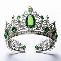 Exquisite Emerald and Diamond Crown photo